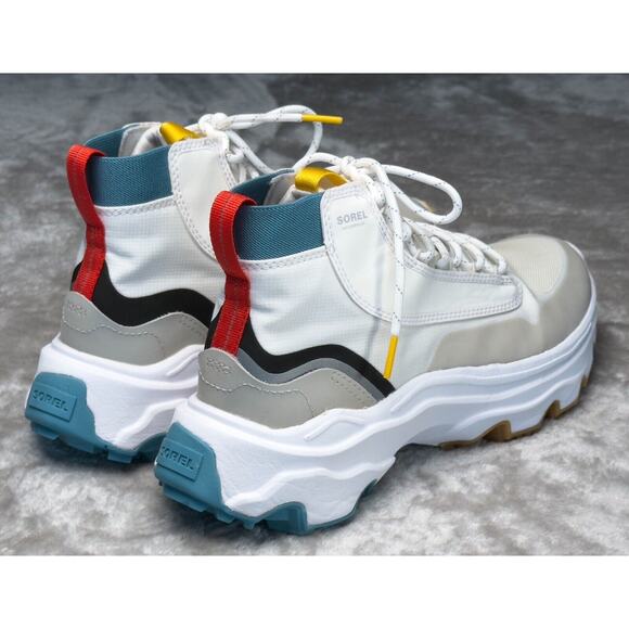 Sorel Kinetic Breakthru Venture Mid Waterproof White Moonstone Sneaker Womens 10 - Picture 11 of 16